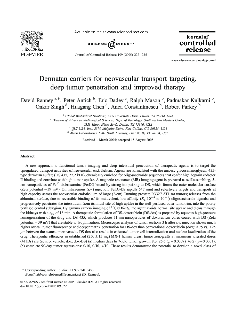 Dermatan carriers for neovascular transport targeting, deep tumor penetration and improved therapy