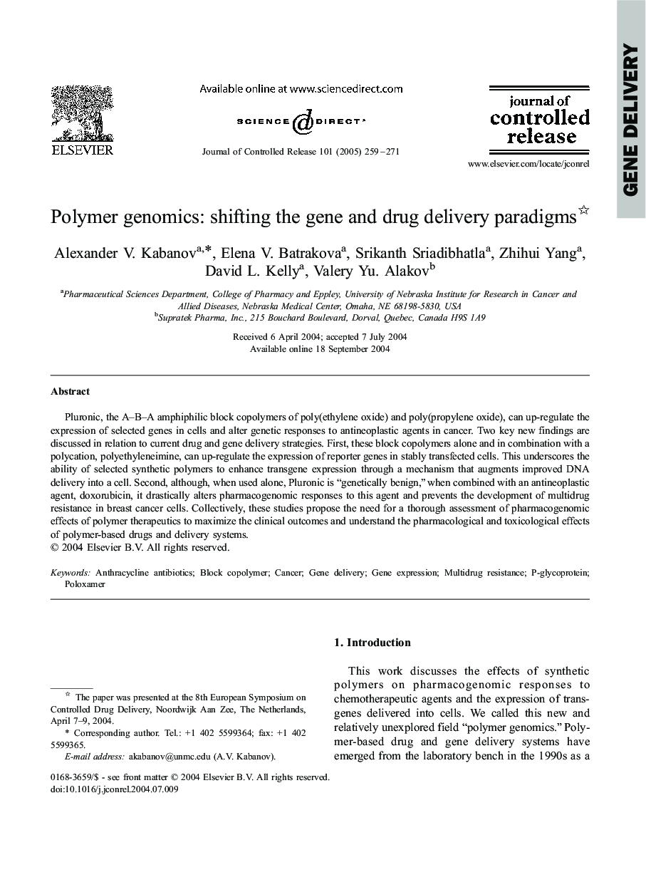 Polymer genomics: shifting the gene and drug delivery paradigms