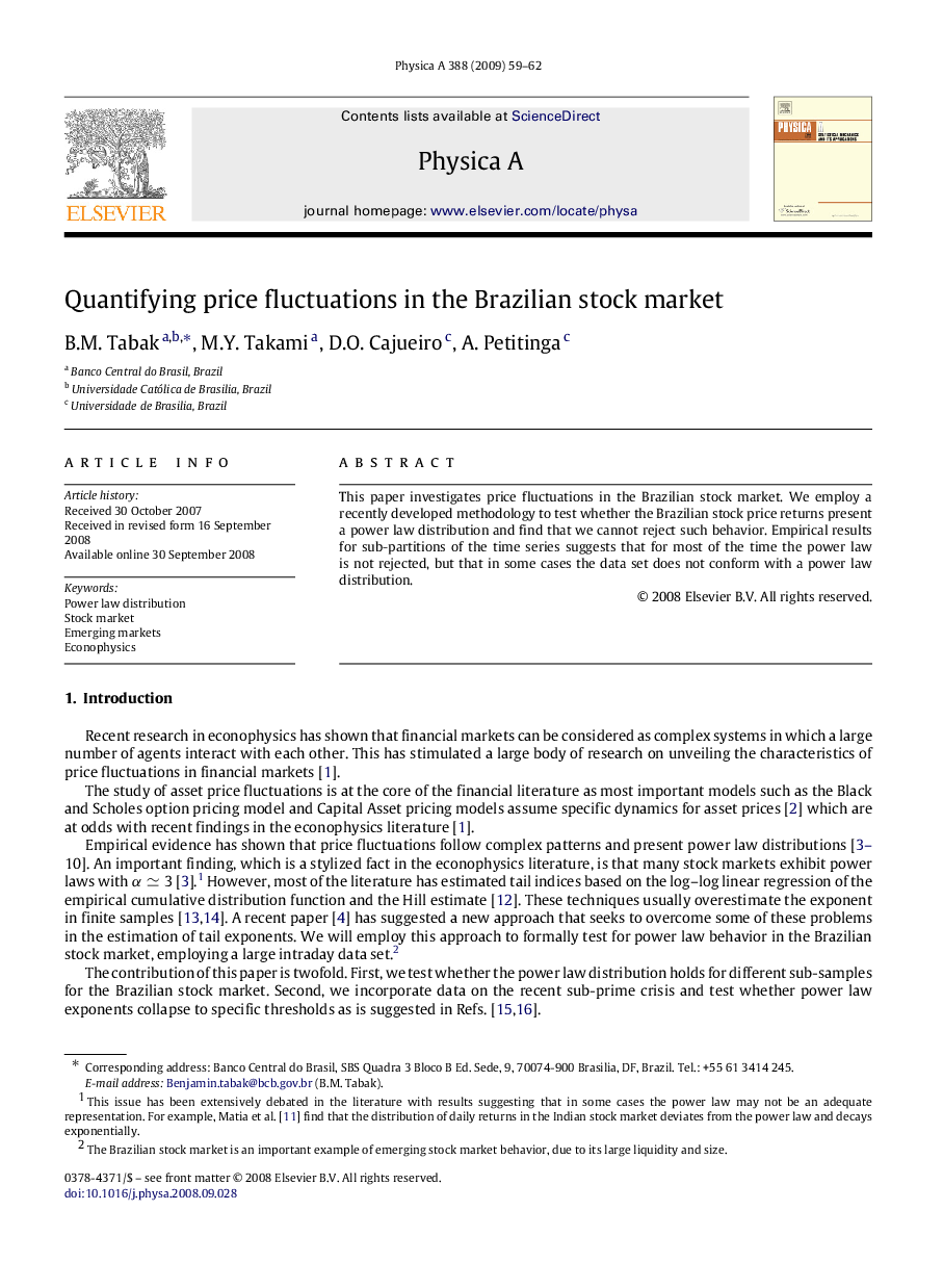 Quantifying price fluctuations in the Brazilian stock market