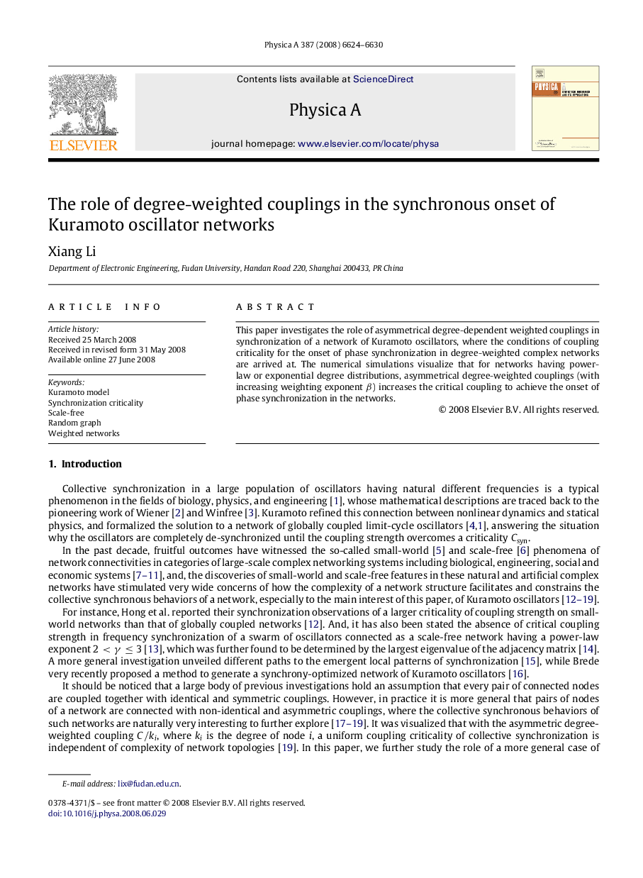 The role of degree-weighted couplings in the synchronous onset of Kuramoto oscillator networks