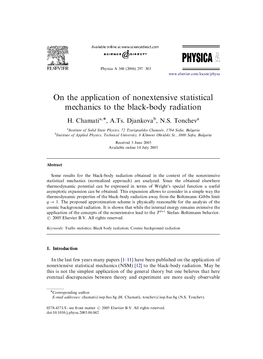 On the application of nonextensive statistical mechanics to the black-body radiation