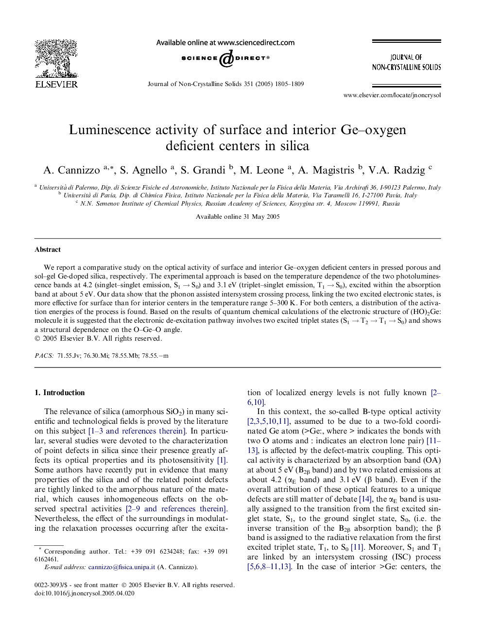 Luminescence activity of surface and interior Ge-oxygen deficient centers in silica