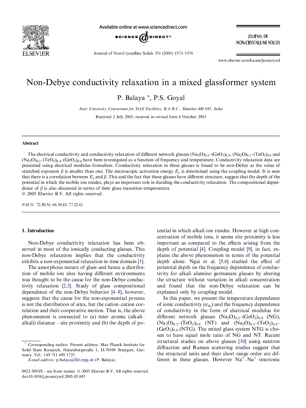 Non-Debye conductivity relaxation in a mixed glassformer system