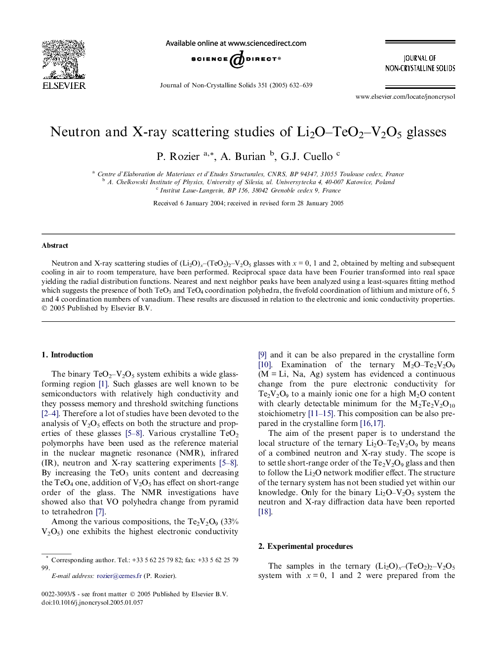 Neutron and X-ray scattering studies of Li2O-TeO2-V2O5 glasses