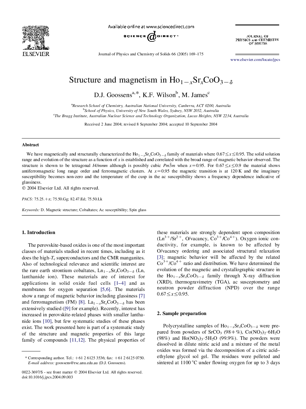 Structure and magnetism in Ho1âxSrxCoO3âÎ´