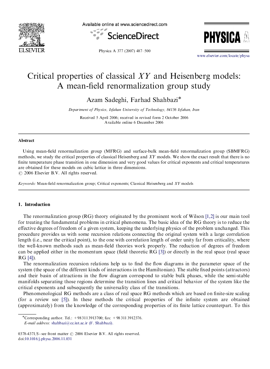 Critical properties of classical XYXY and Heisenberg models: A mean-field renormalization group study