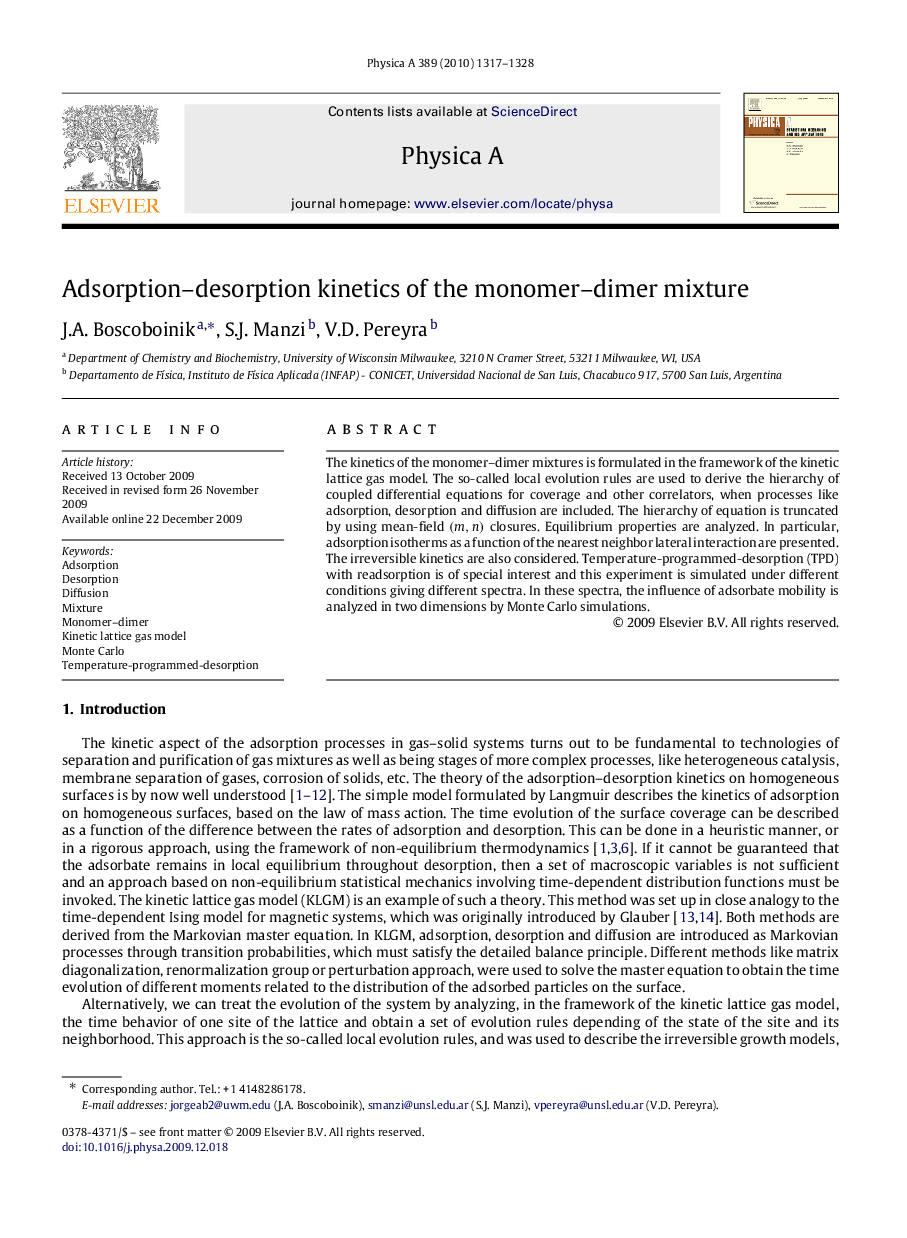 Adsorption-desorption kinetics of the monomer-dimer mixture