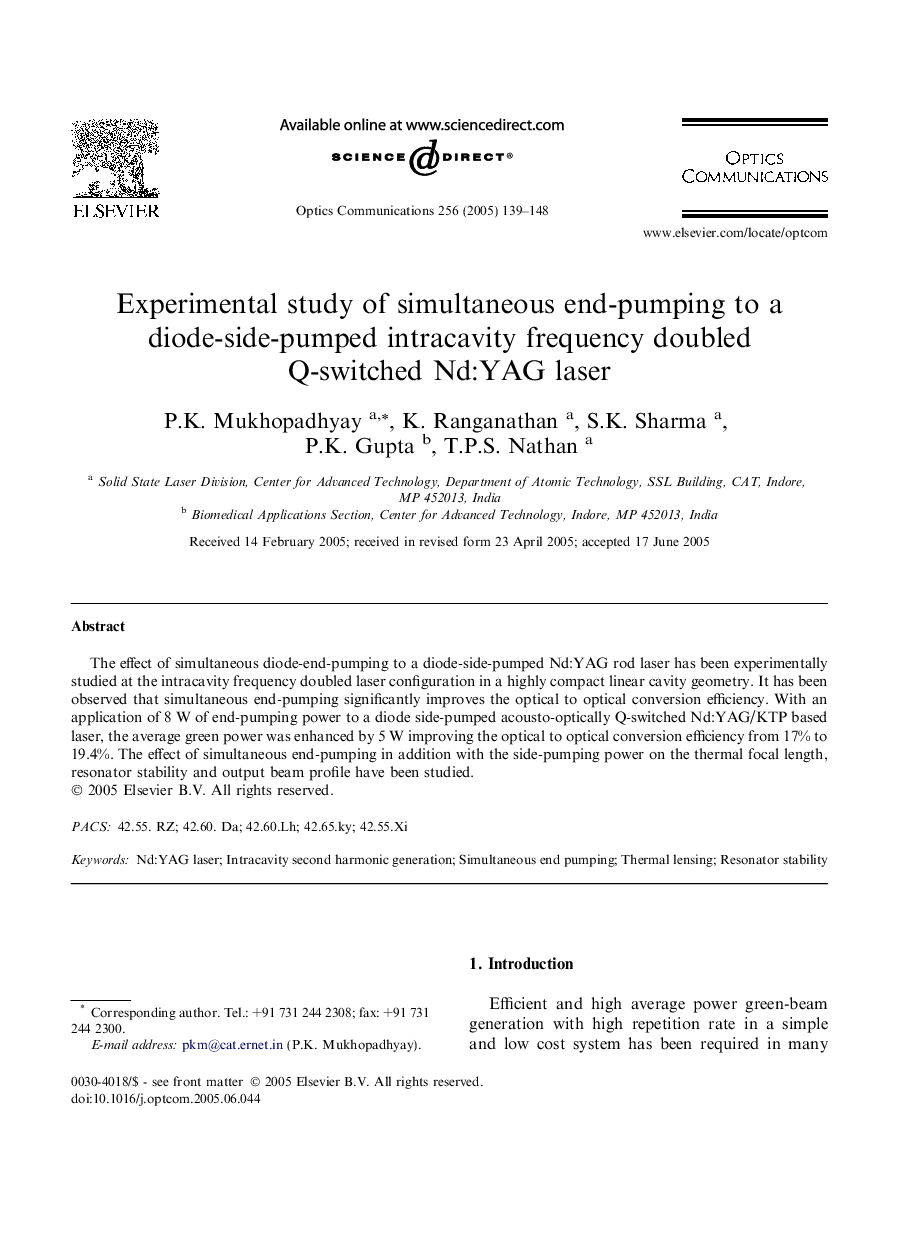 Experimental study of simultaneous end-pumping to a diode-side-pumped intracavity frequency doubled Q-switched Nd:YAG laser