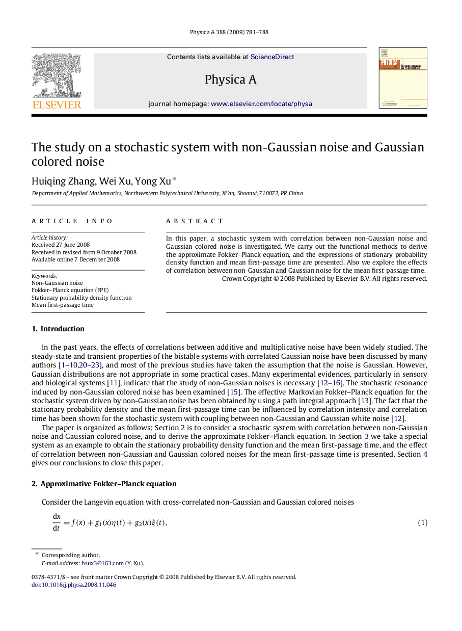 The study on a stochastic system with non-Gaussian noise and Gaussian colored noise