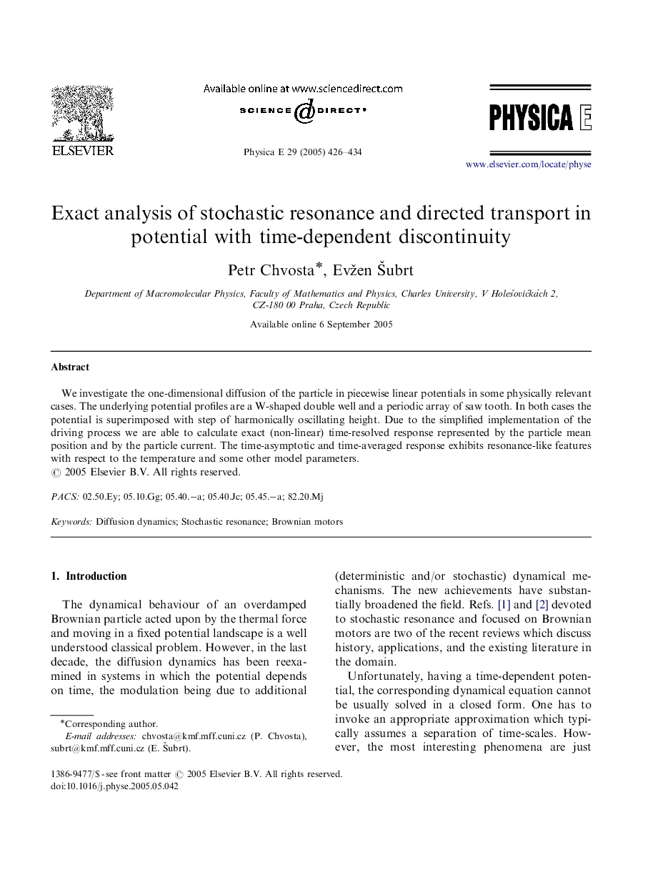 Exact analysis of stochastic resonance and directed transport in potential with time-dependent discontinuity