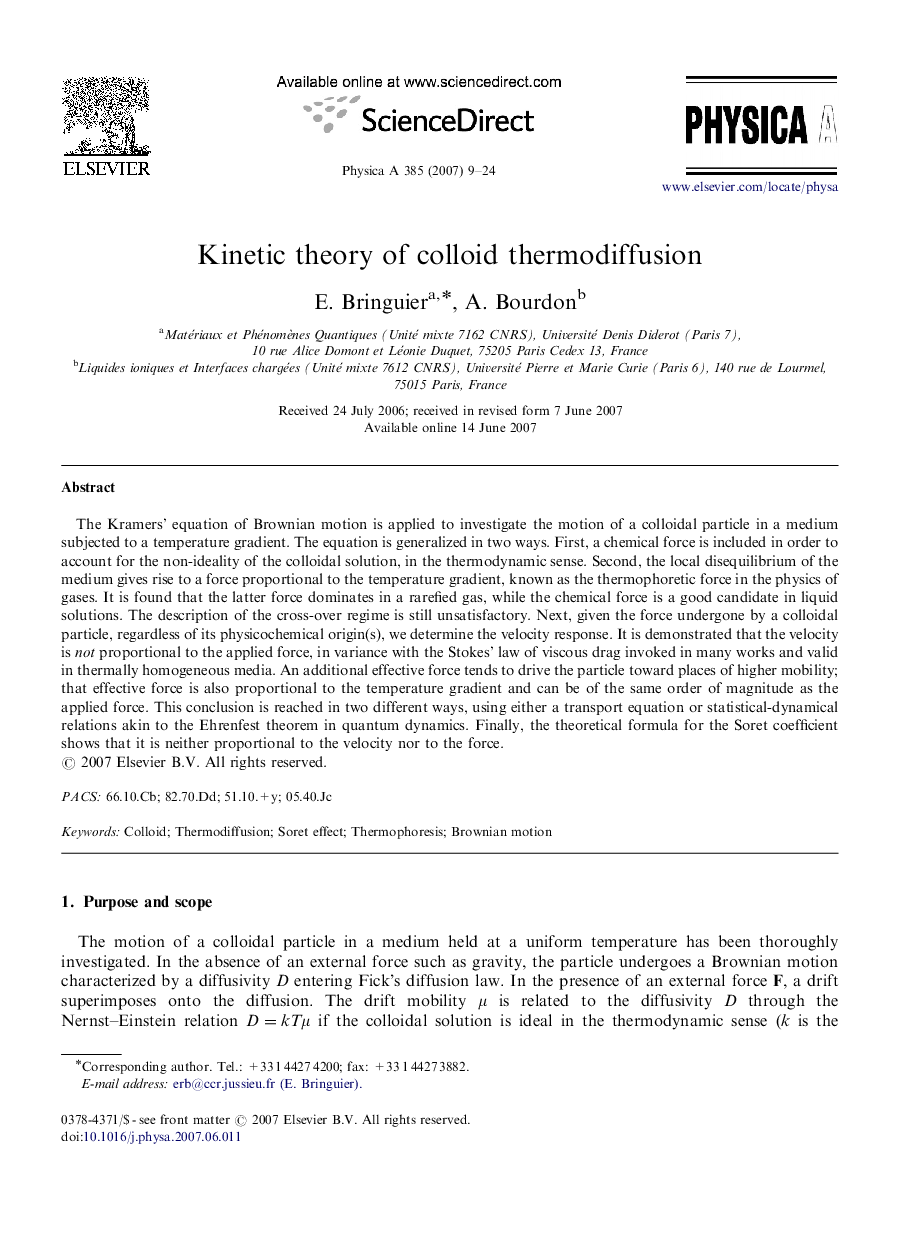 Kinetic theory of colloid thermodiffusion