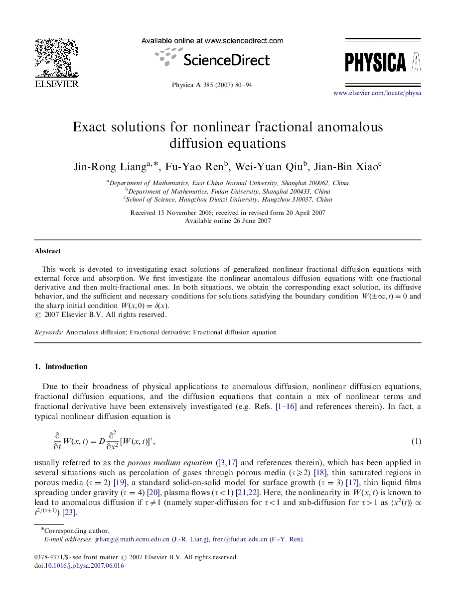 Exact solutions for nonlinear fractional anomalous diffusion equations