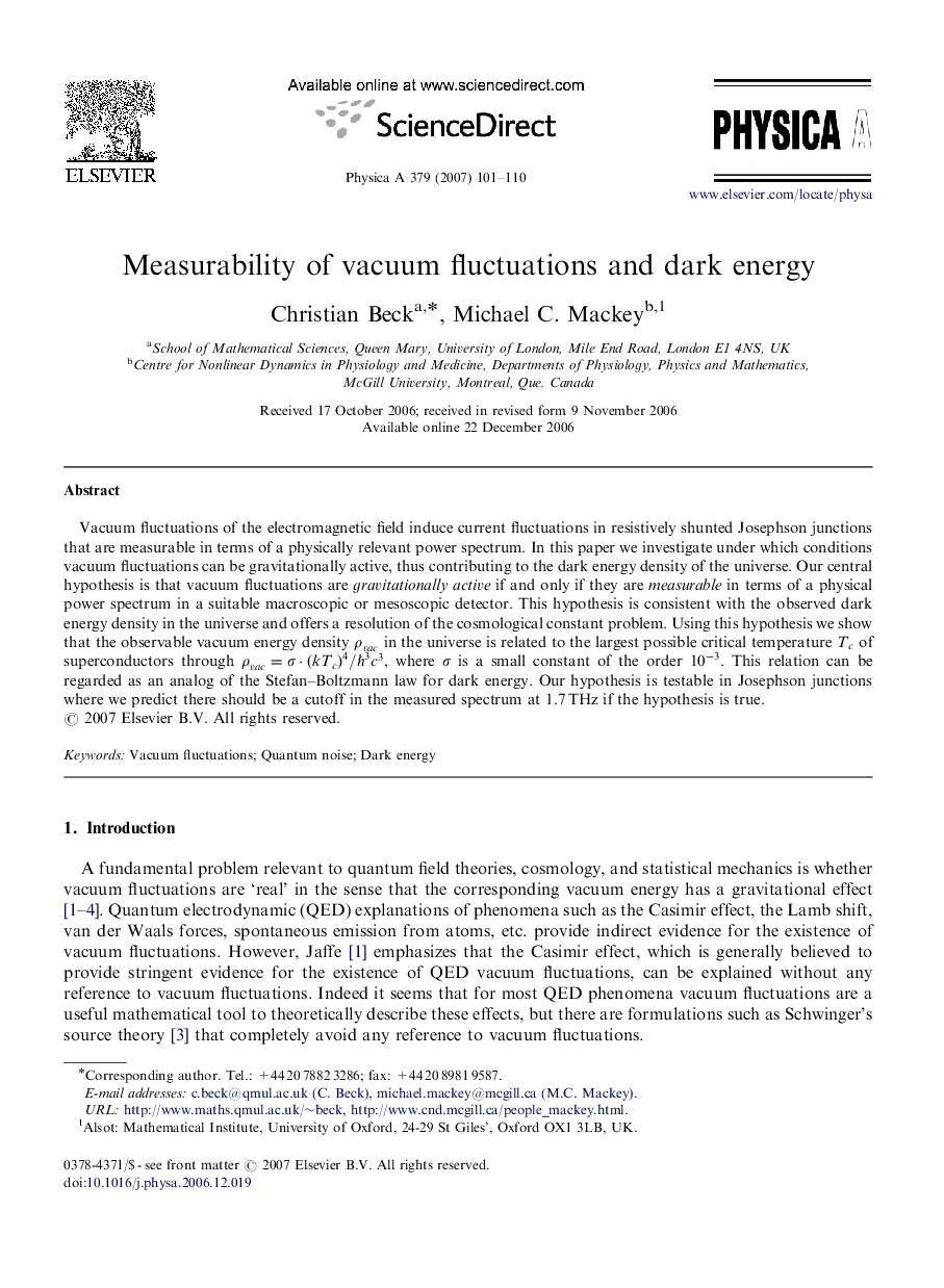 Measurability of vacuum fluctuations and dark energy