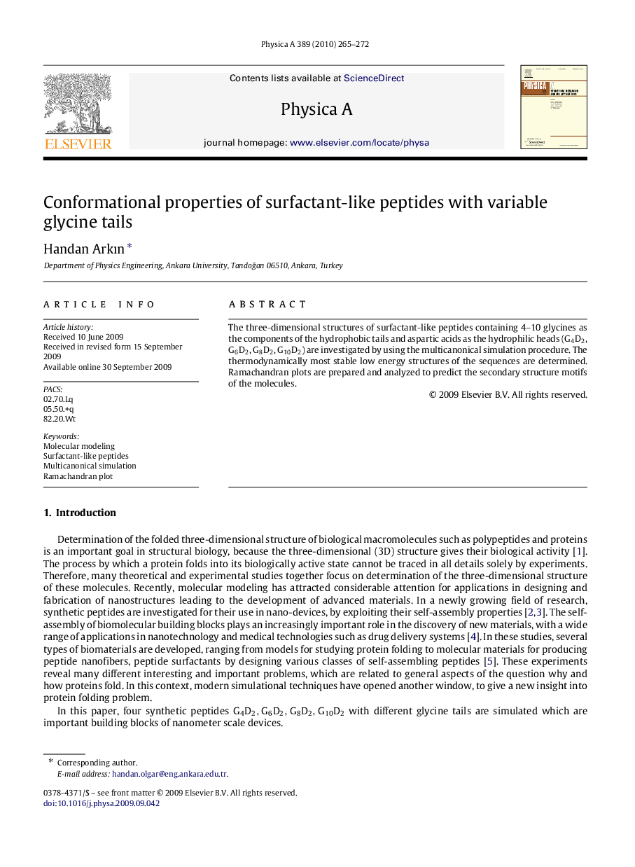 Conformational properties of surfactant-like peptides with variable glycine tails