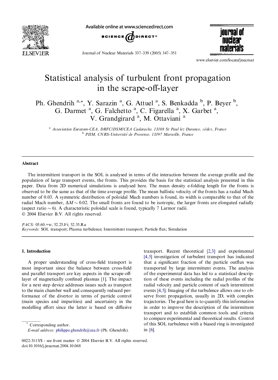 Statistical analysis of turbulent front propagation in the scrape-off-layer