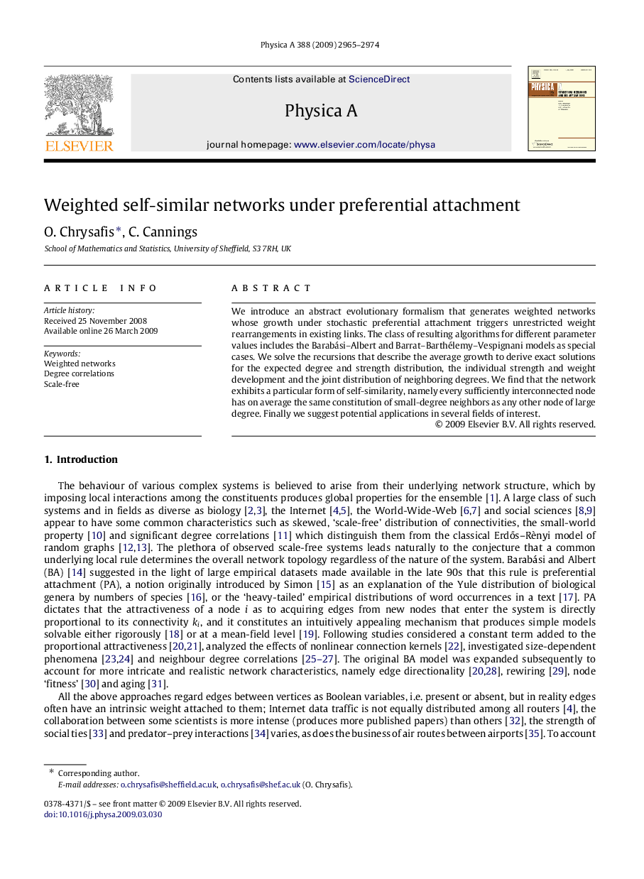 Weighted self-similar networks under preferential attachment