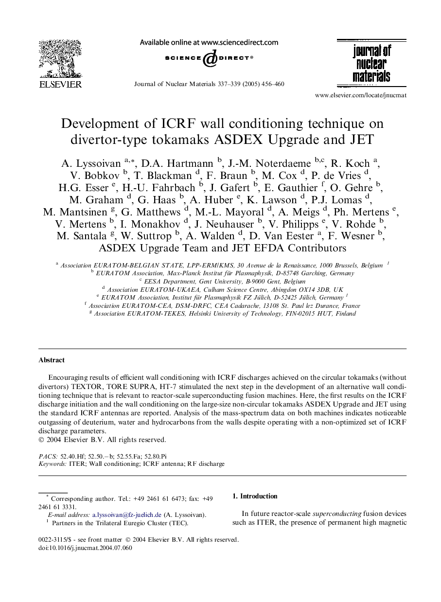 Development of ICRF wall conditioning technique on divertor-type tokamaks ASDEX Upgrade and JET