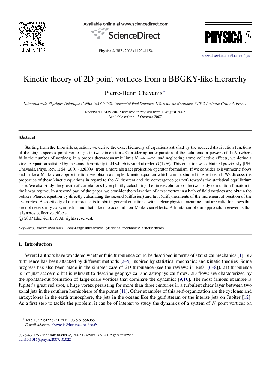 Kinetic theory of 2D point vortices from a BBGKY-like hierarchy