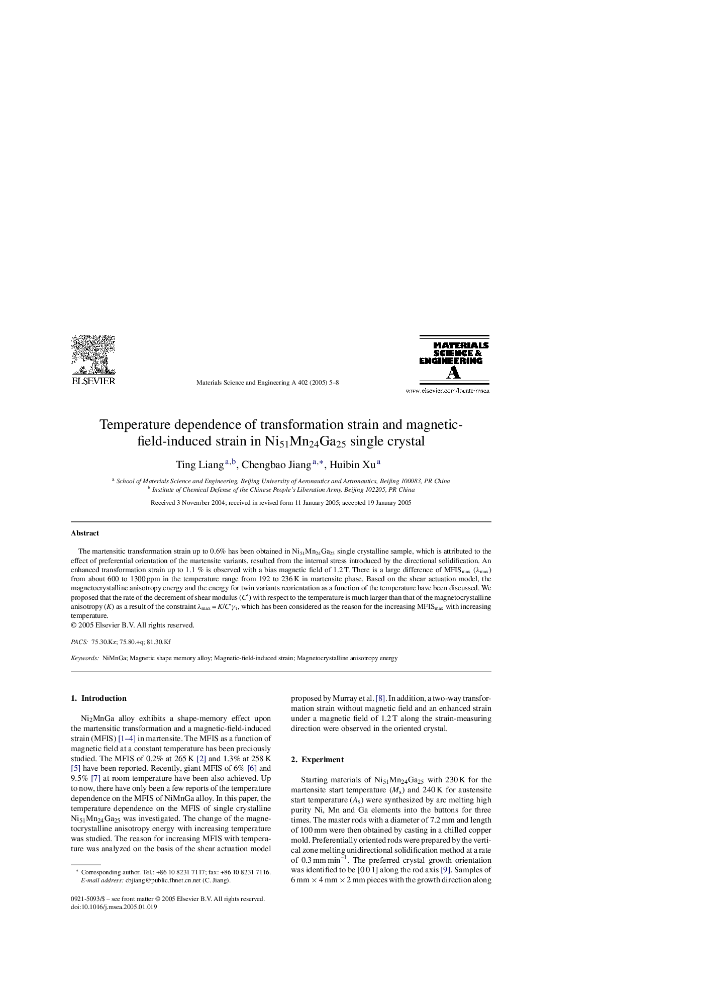 Temperature dependence of transformation strain and magnetic-field-induced strain in Ni51Mn24Ga25 single crystal