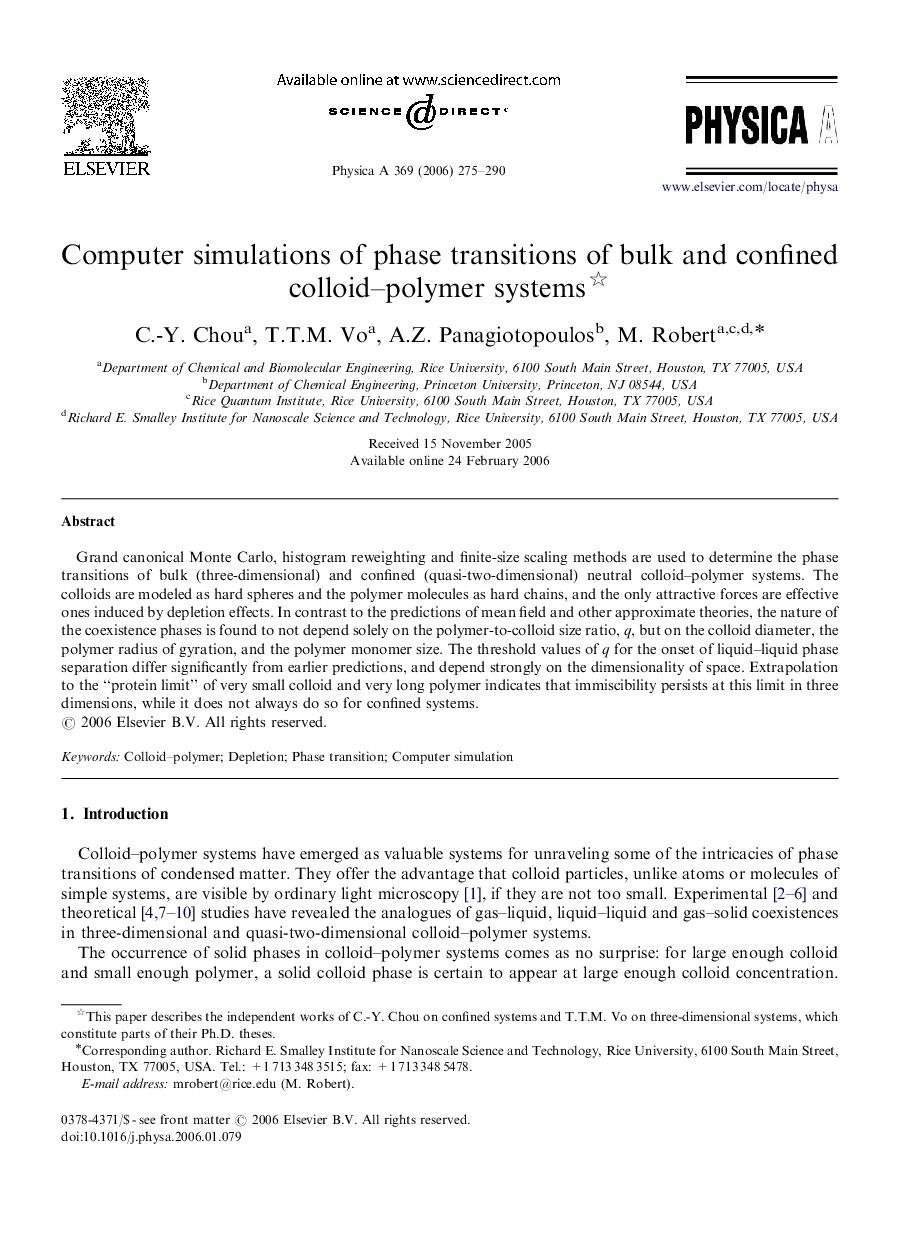 Computer simulations of phase transitions of bulk and confined colloid–polymer systems 