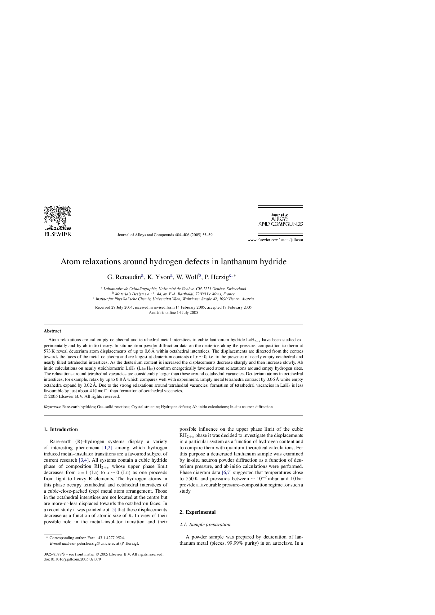 Atom relaxations around hydrogen defects in lanthanum hydride