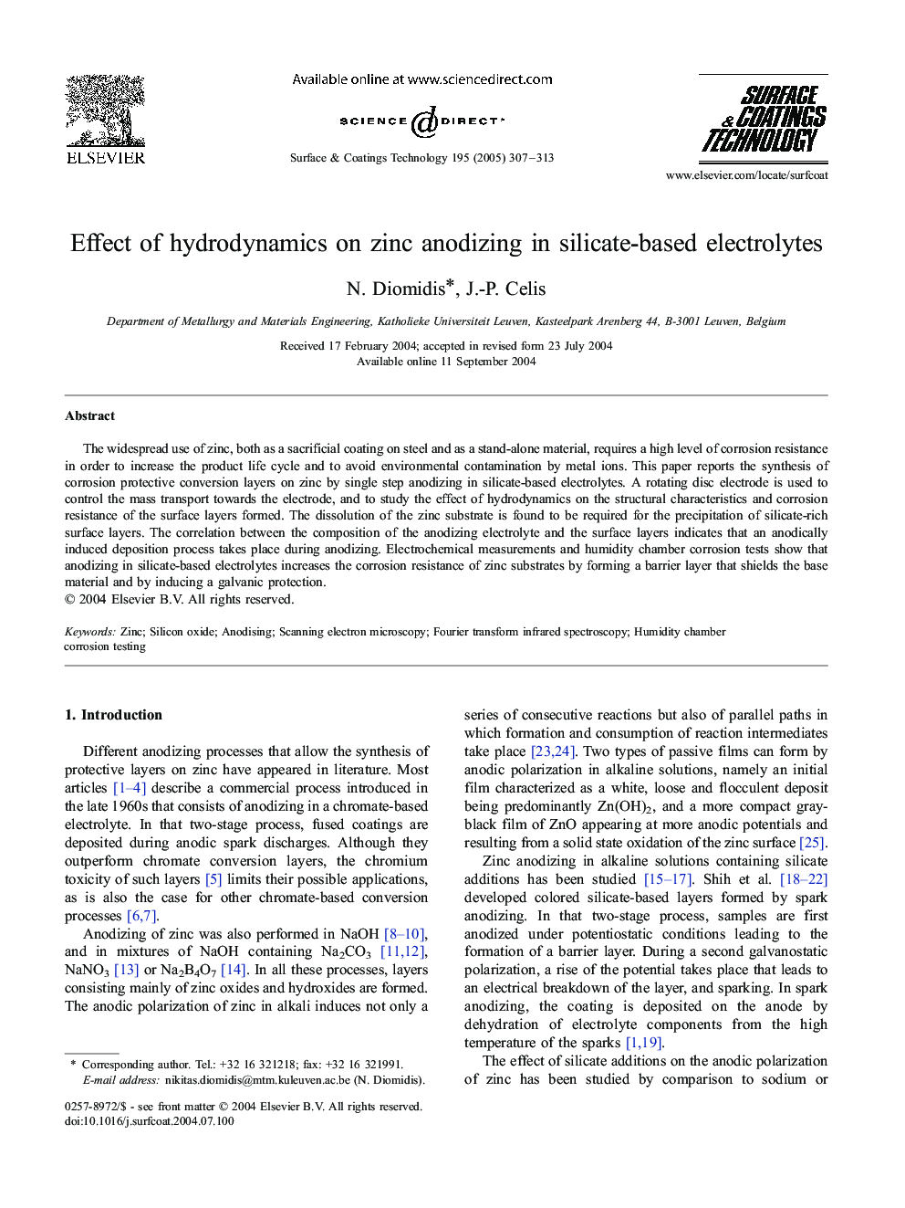 Effect of hydrodynamics on zinc anodizing in silicate-based electrolytes