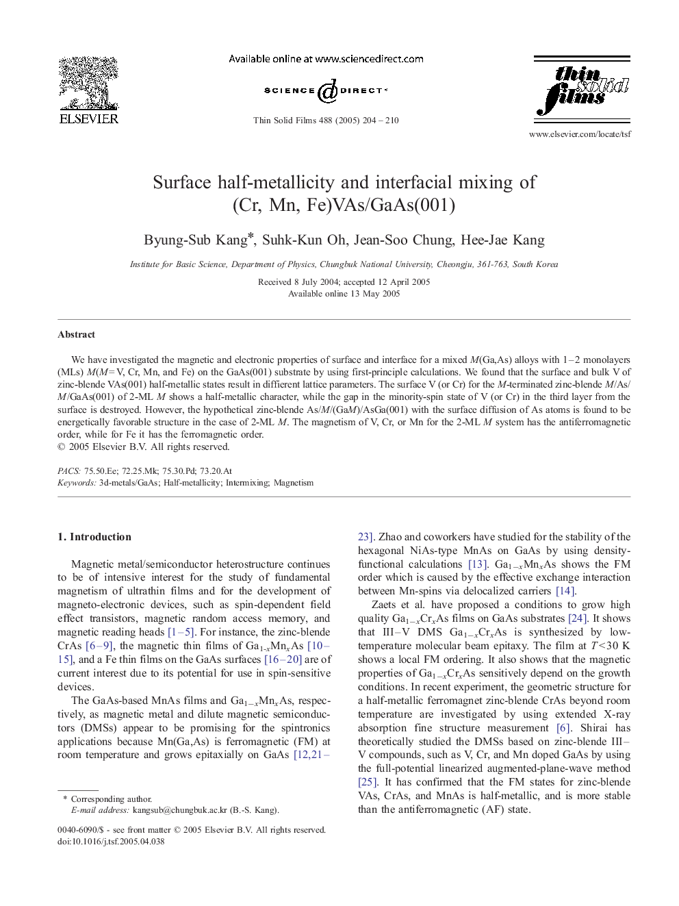 Surface half-metallicity and interfacial mixing of (Cr, Mn, Fe)VAs/GaAs(001)
