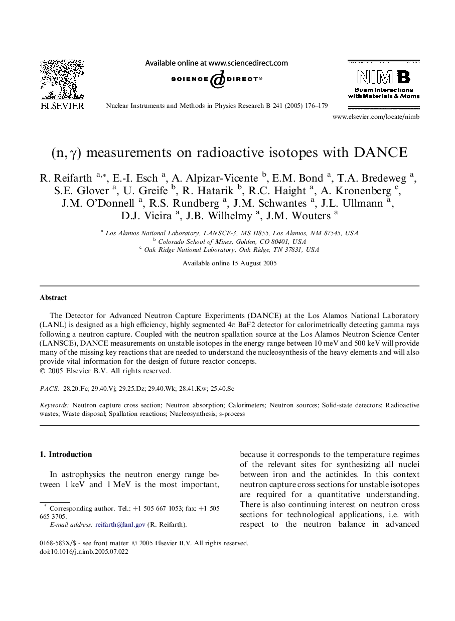 (n,Â Î³) measurements on radioactive isotopes with DANCE