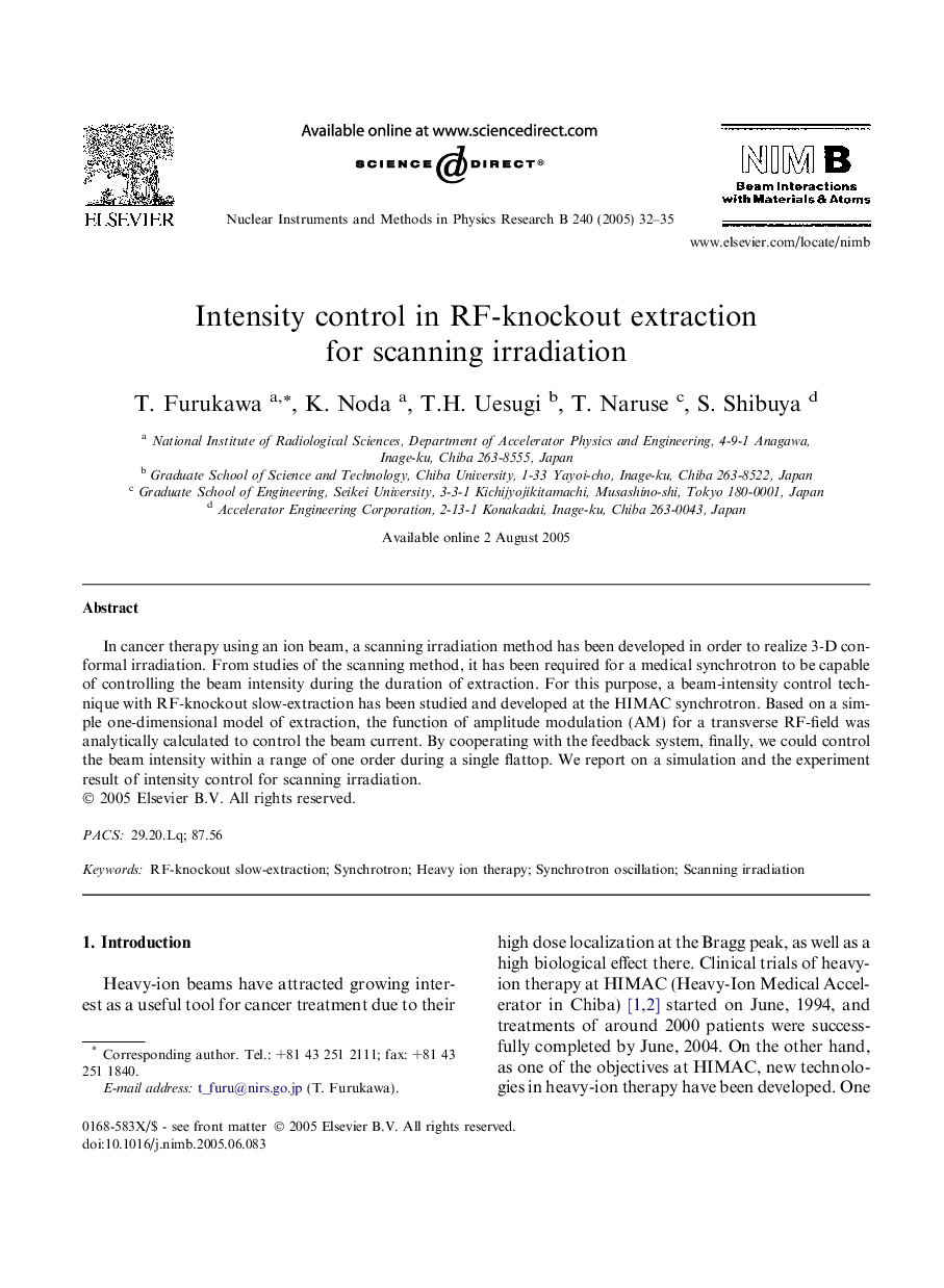 Intensity control in RF-knockout extraction for scanning irradiation