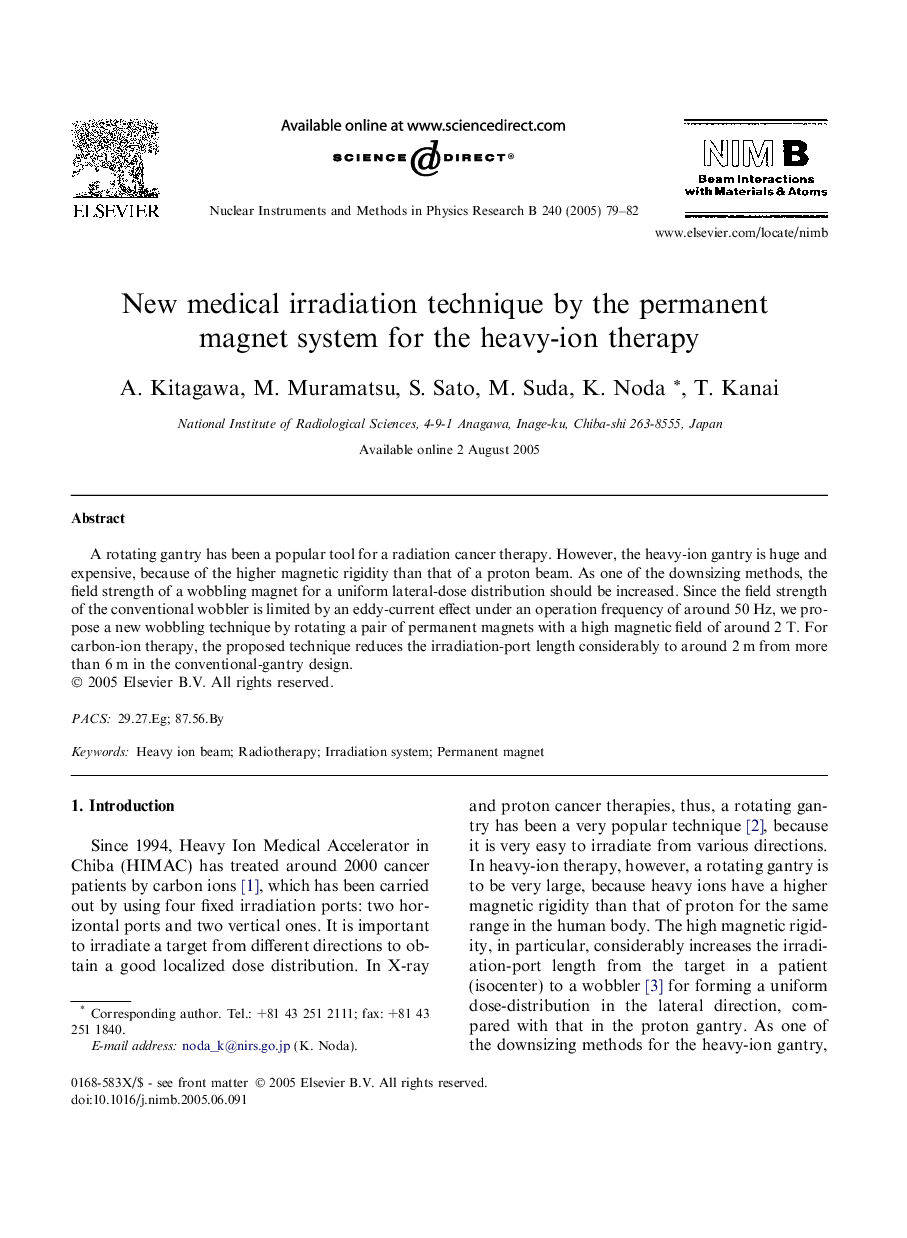 New medical irradiation technique by the permanent magnet system for the heavy-ion therapy