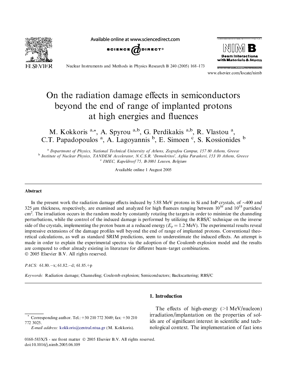 On the radiation damage effects in semiconductors beyond the end of range of implanted protons at high energies and fluences