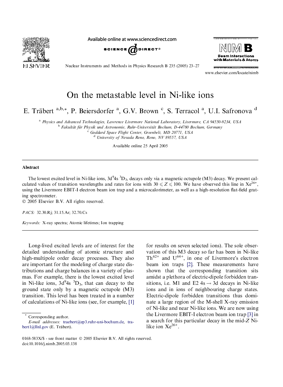 On the metastable level in Ni-like ions