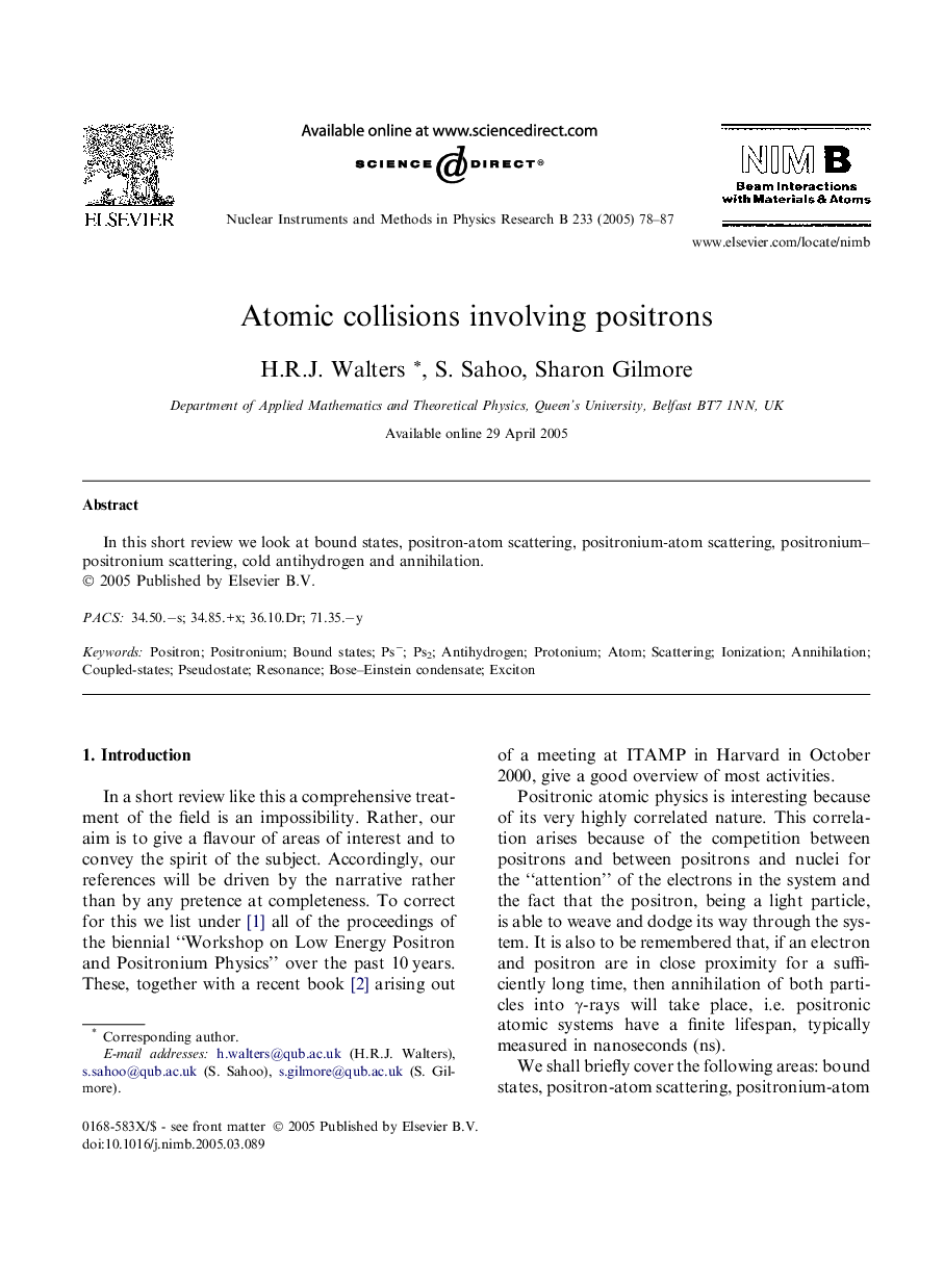 Atomic collisions involving positrons