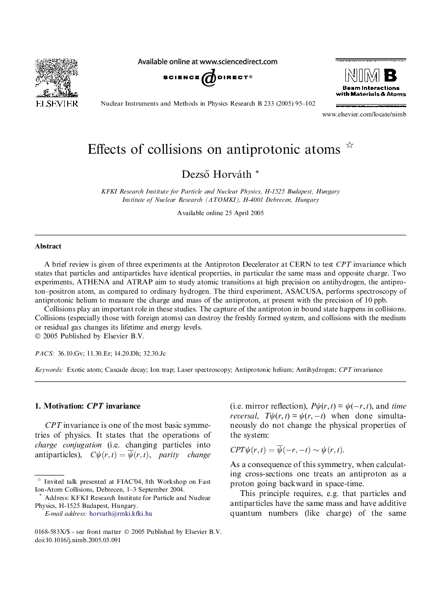 Effects of collisions on antiprotonic atoms