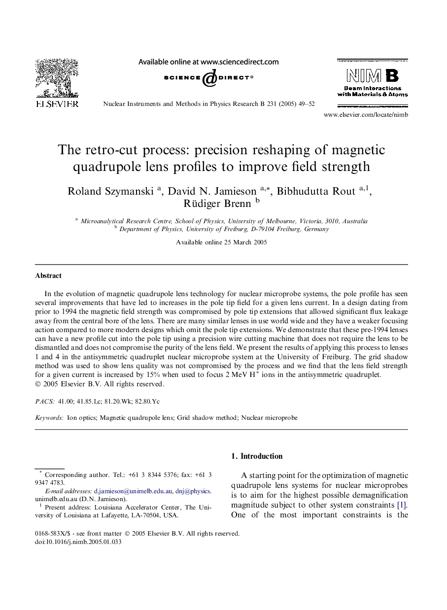 The retro-cut process: precision reshaping of magnetic quadrupole lens profiles to improve field strength