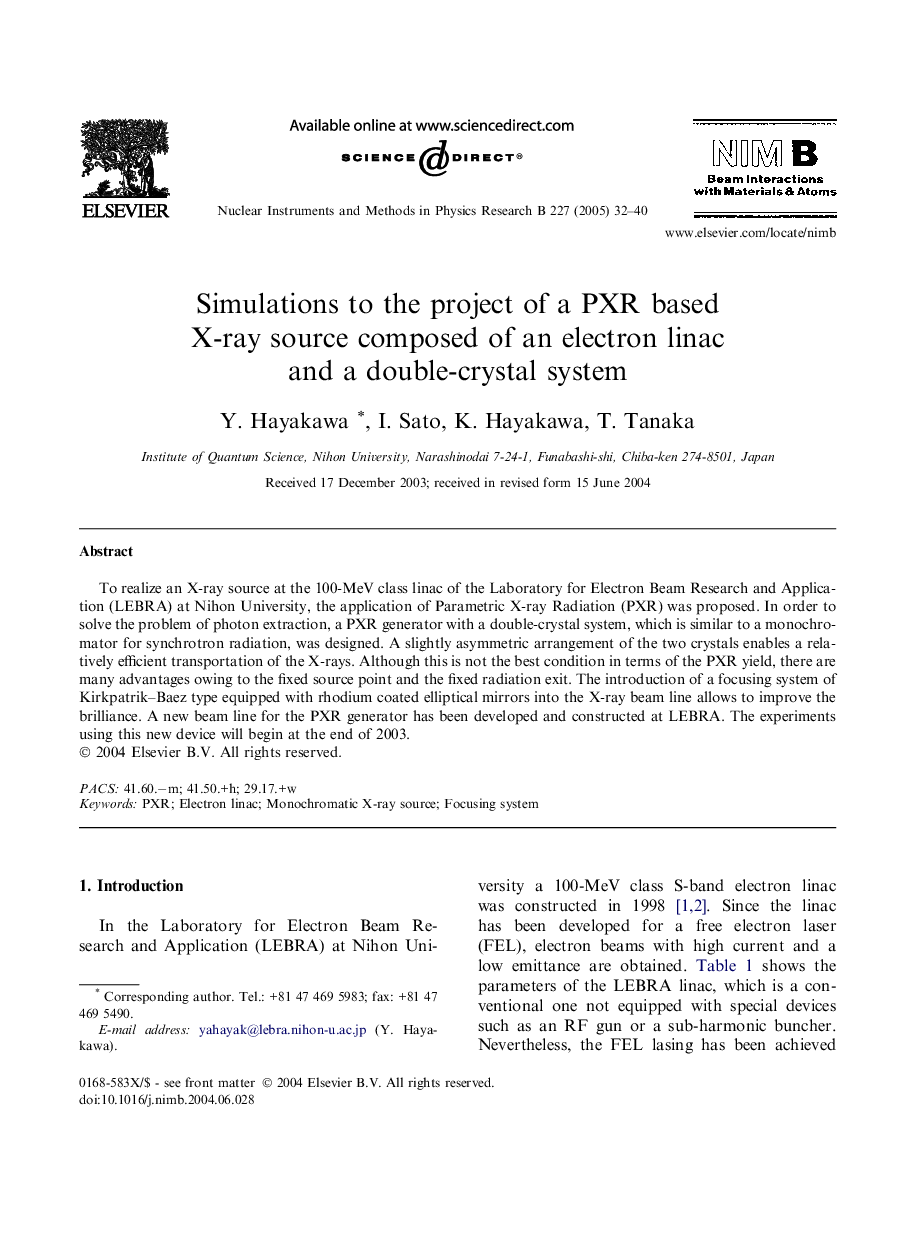 Simulations to the project of a PXR based X-ray source composed of an electron linac and a double-crystal system