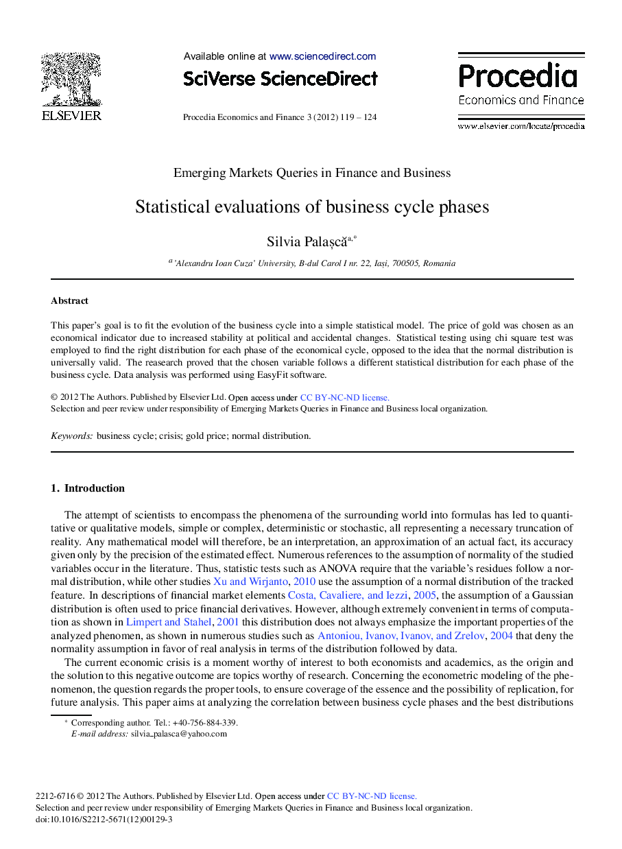 Statistical Evaluations of Business Cycle Phases 