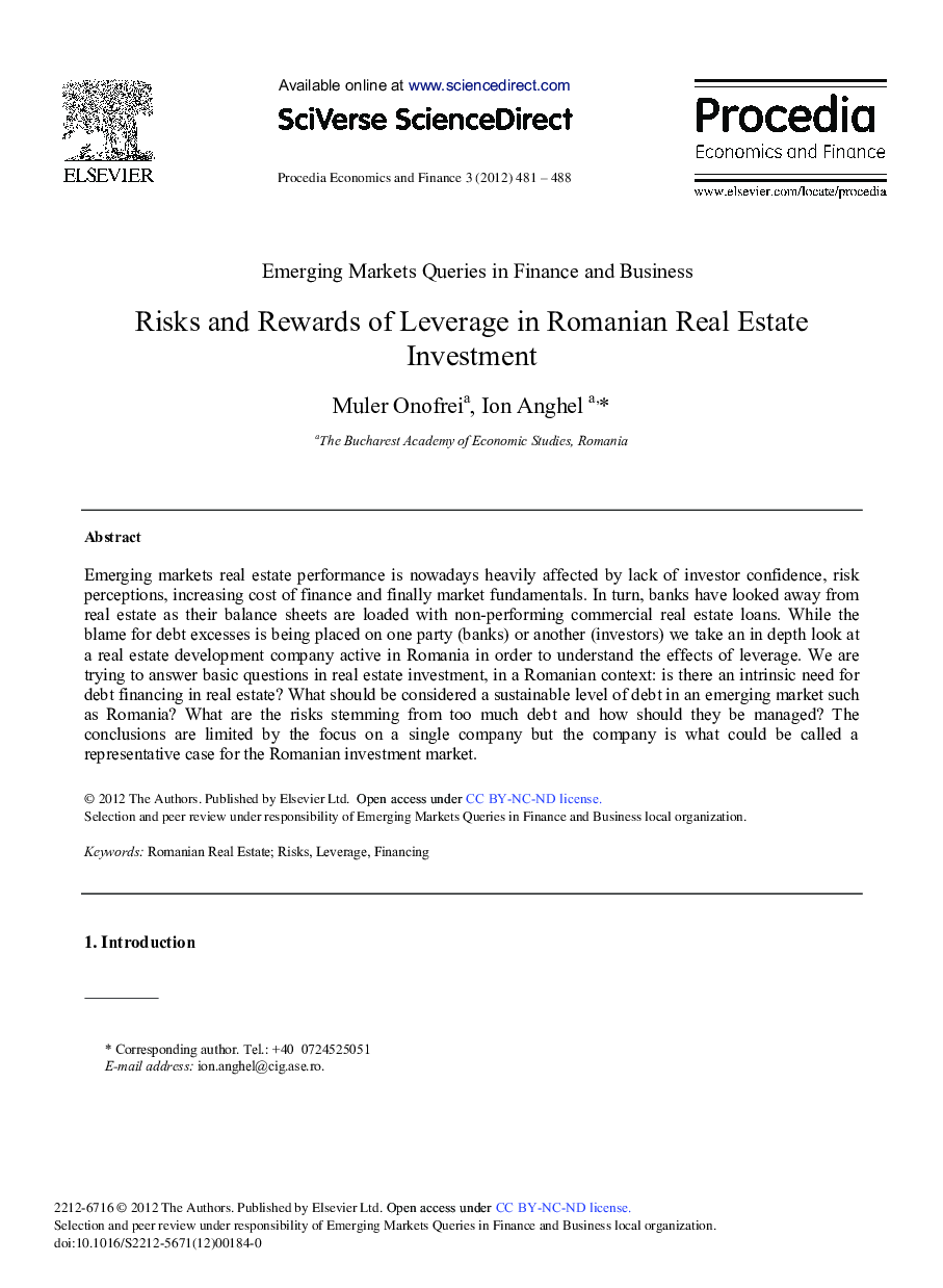 Risks and Rewards of Leverage in Romanian Real Estate Investment 