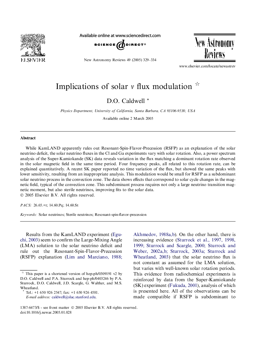 Implications of solar Î½ flux modulation