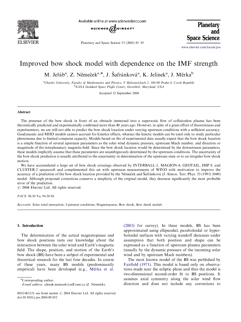 Improved bow shock model with dependence on the IMF strength