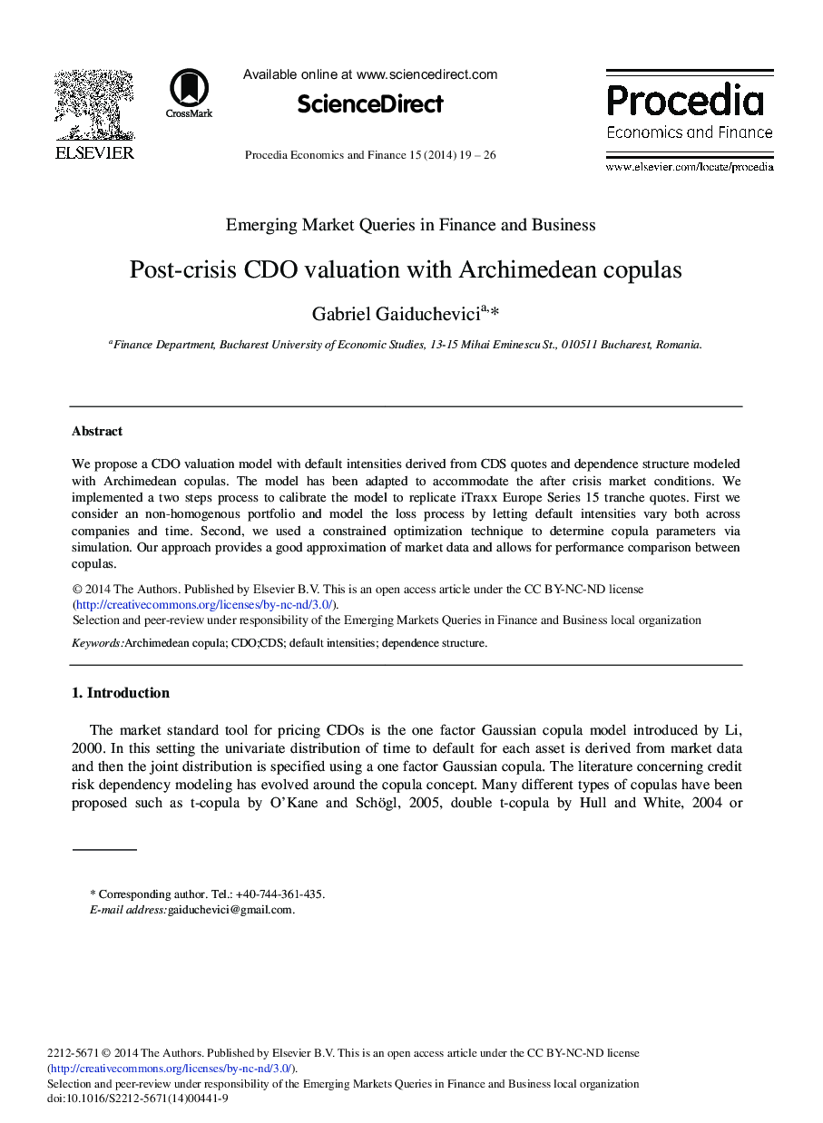 Post-crisis CDO Valuation with Archimedean Copulas 