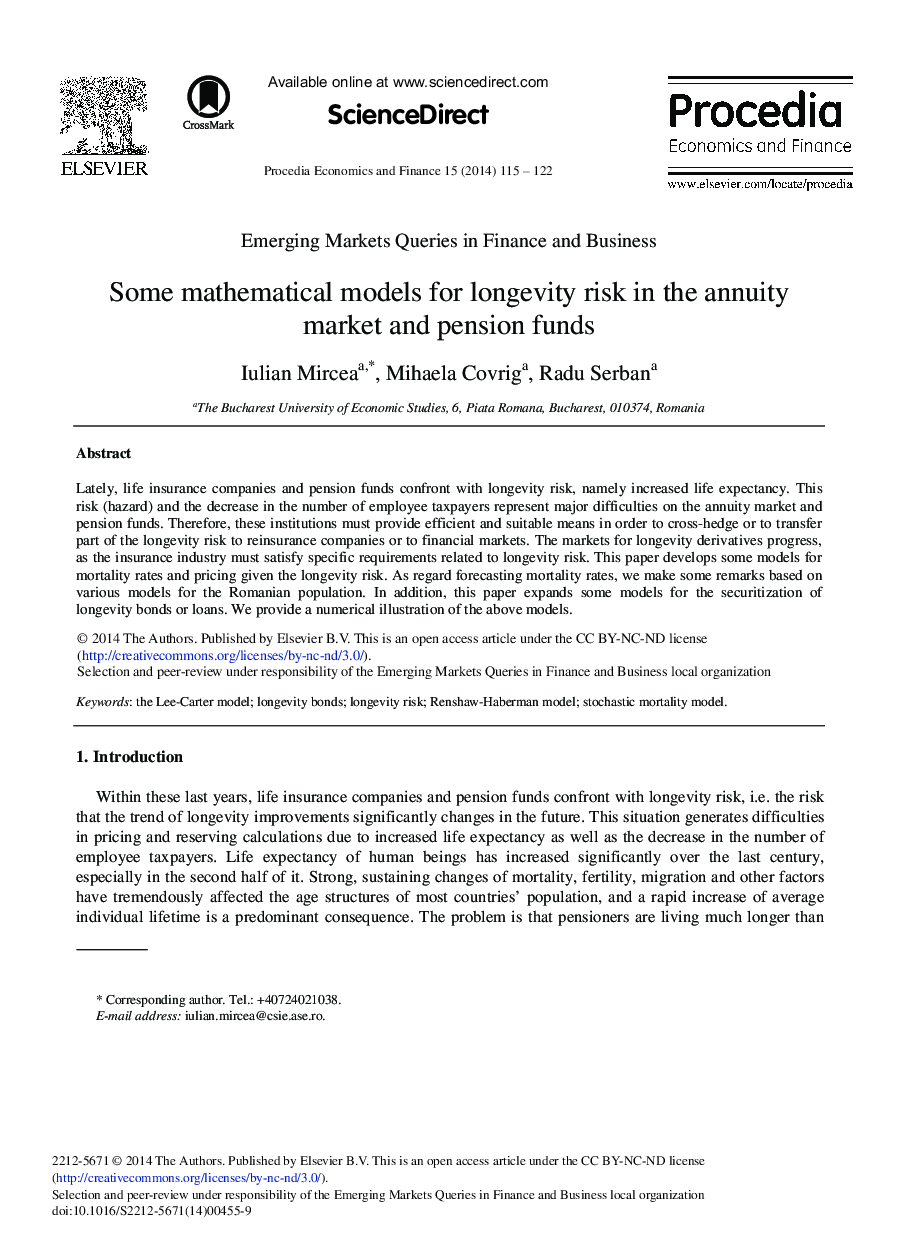 Some Mathematical Models for Longevity Risk in the Annuity Market and Pension Funds 