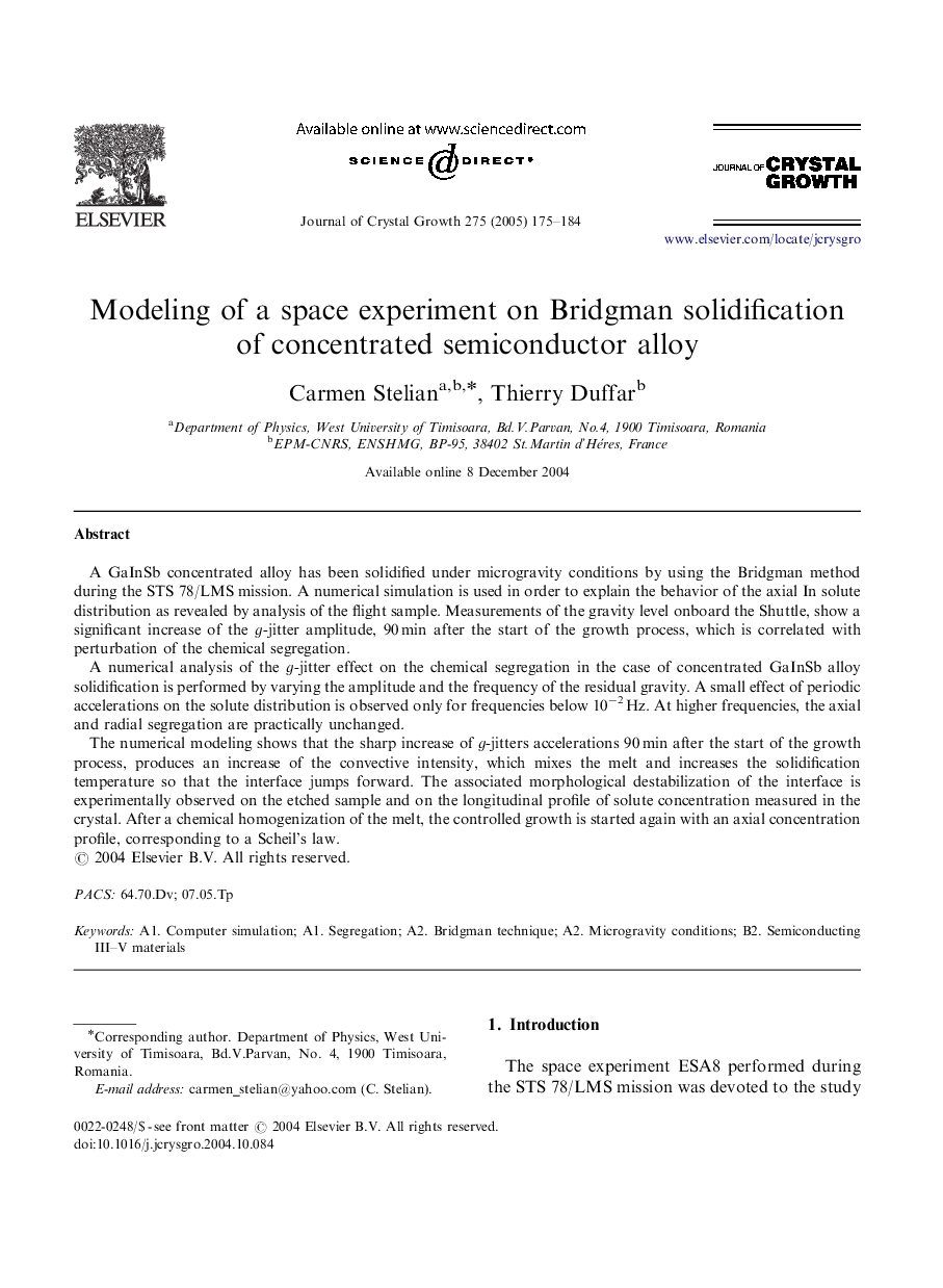 Modeling of a space experiment on Bridgman solidification of concentrated semiconductor alloy