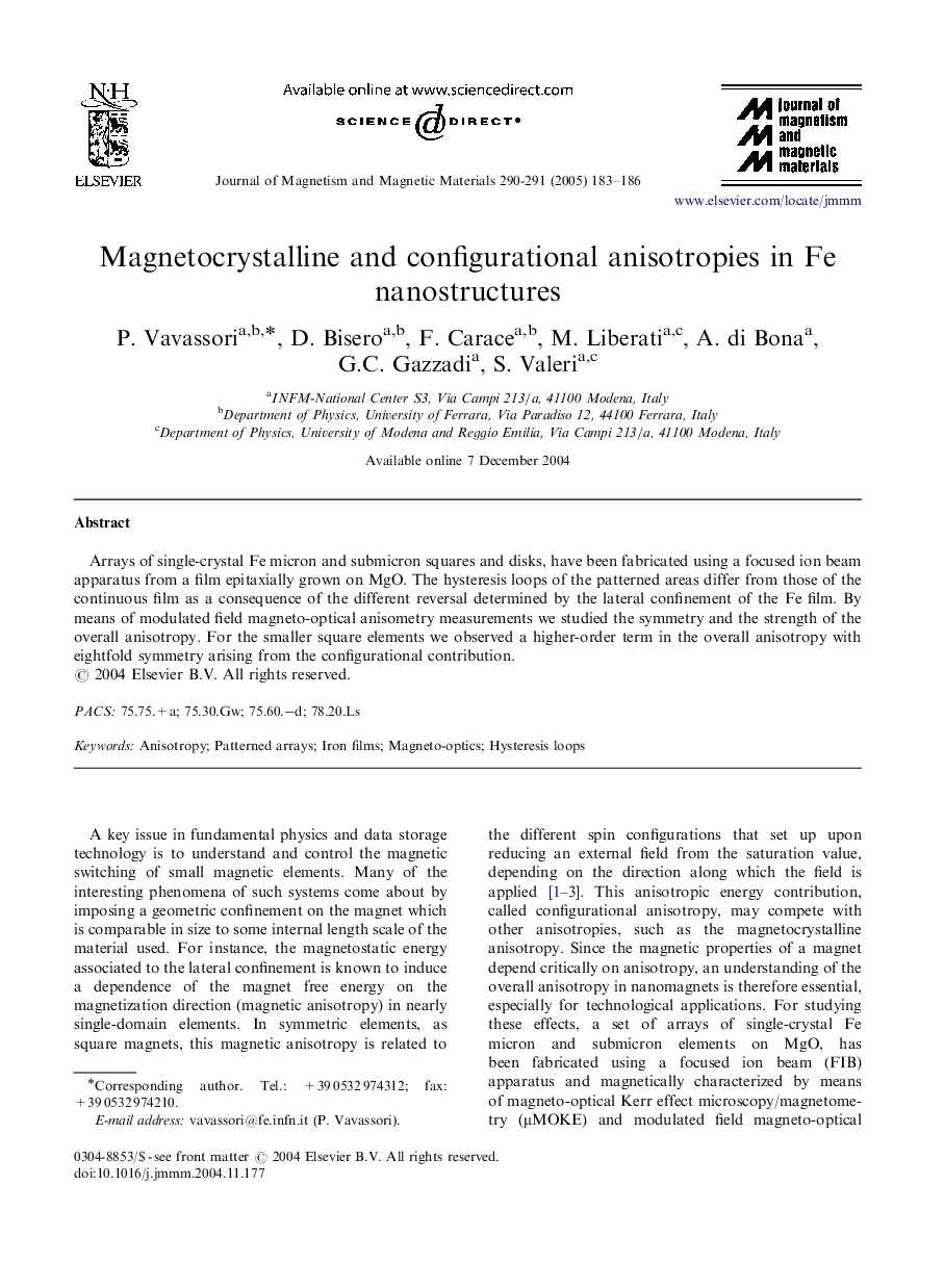 Magnetocrystalline and configurational anisotropies in Fe nanostructures