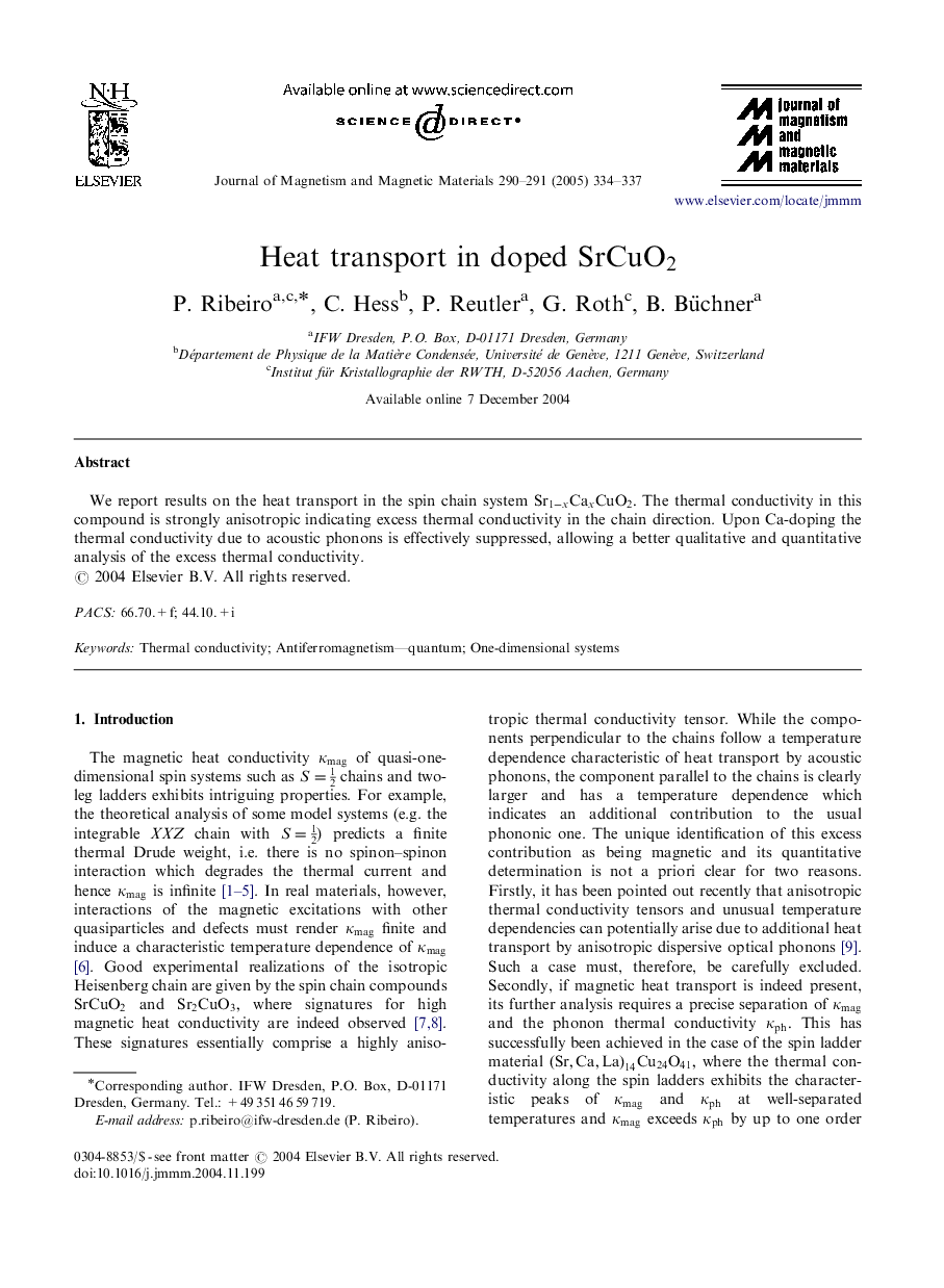 Heat transport in doped SrCuO2