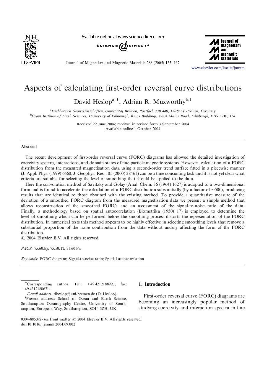 Aspects of calculating first-order reversal curve distributions