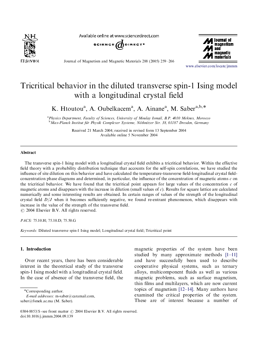 Tricritical behavior in the diluted transverse spin-1 Ising model with a longitudinal crystal field