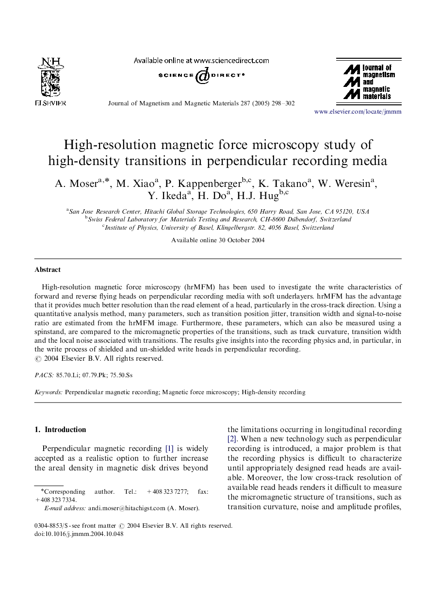 High-resolution magnetic force microscopy study of high-density transitions in perpendicular recording media