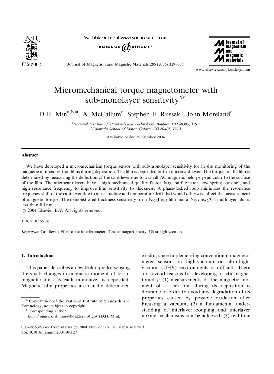 Micromechanical torque magnetometer with sub-monolayer sensitivity