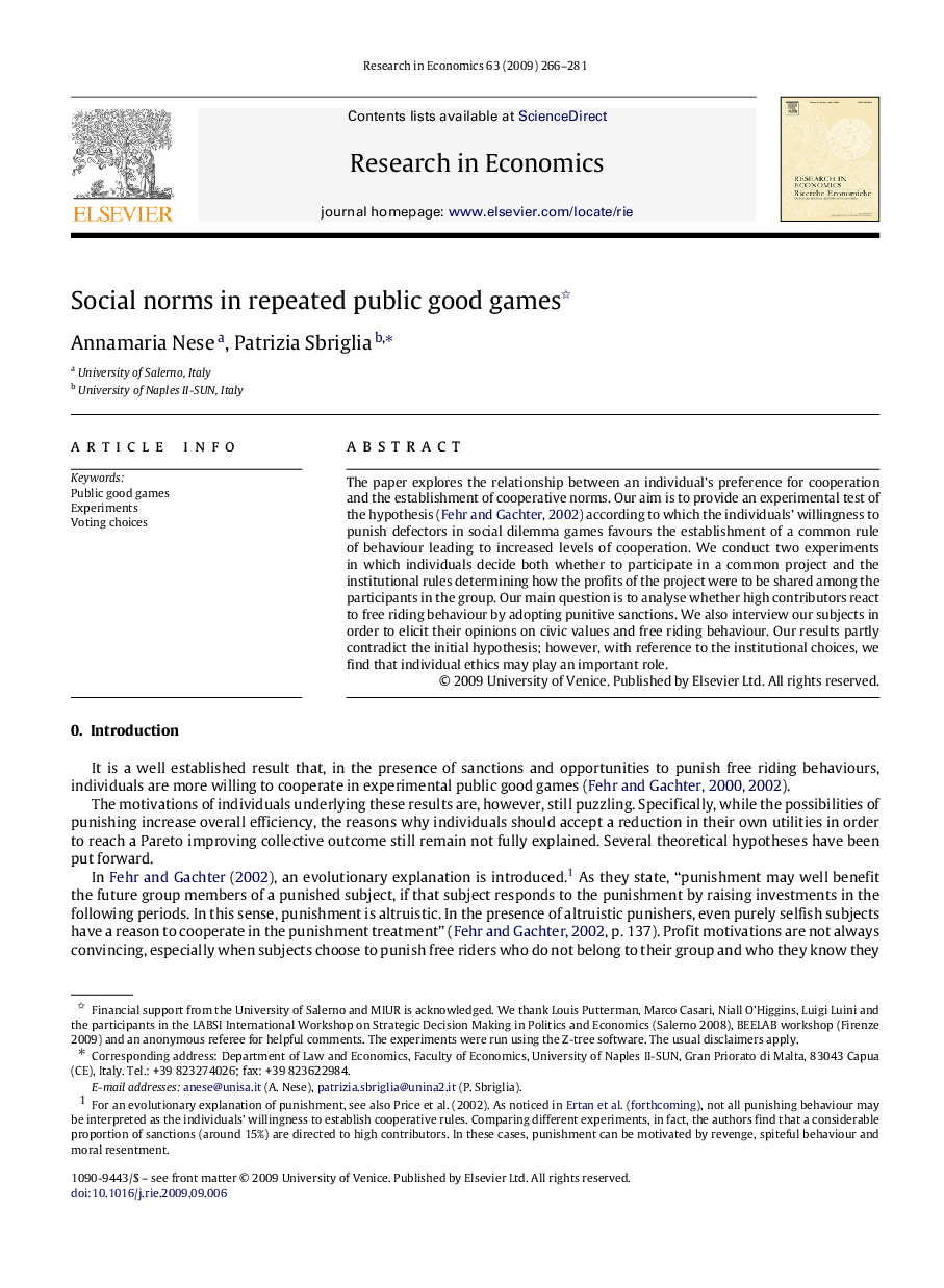 Social norms in repeated public good games 